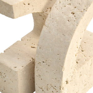 Tibor Travertine Set of Two Comma Bookends