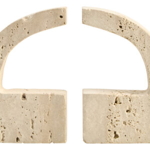 Tibor Travertine Set of Two Comma Bookends