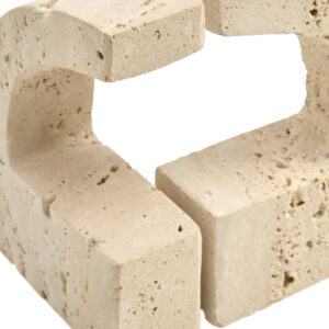 Tibor Travertine Set of Two Comma Bookends