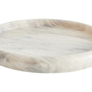 Zoro White Marble Round Tray