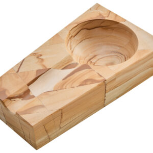 Tiago Teak Wood Effect Marble Cigar Ash Tray