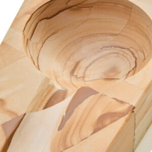 Tiago Teak Wood Effect Marble Cigar Ash Tray