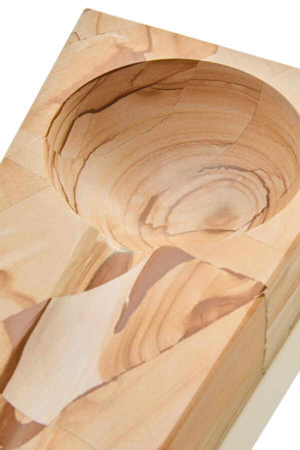 Tiago Teak Wood Effect Marble Cigar Ash Tray