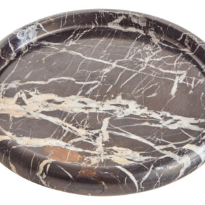 Zoro Black and White Marble Round Tray