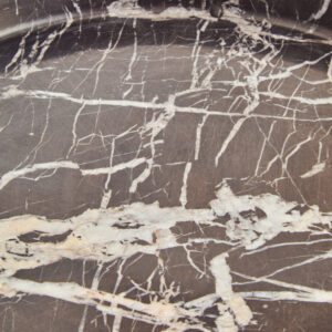 Zoro Black and White Marble Round Tray