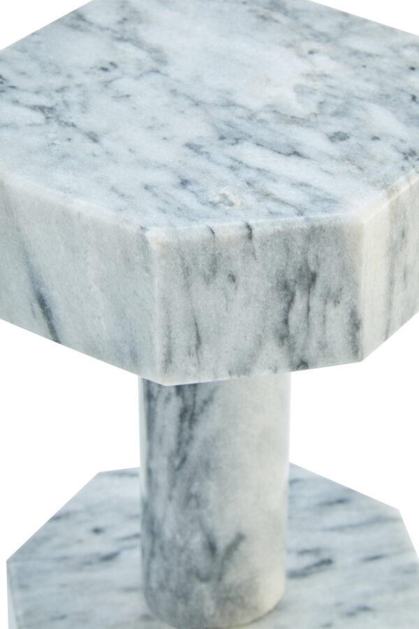 Zoro Set of Two Decorative Grey Marble Dumbbells