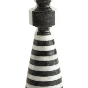 Zoro Black and White Stripe Side Table