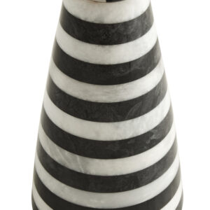 Zoro Black and White Stripe Side Table