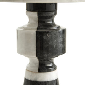 Zoro Black and White Stripe Side Table