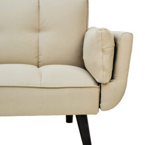 Valerie 3 Seat Beige Sofa Bed