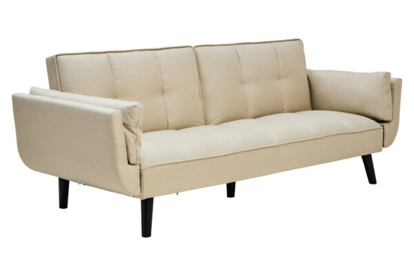 Valerie 3 Seat Beige Sofa Bed