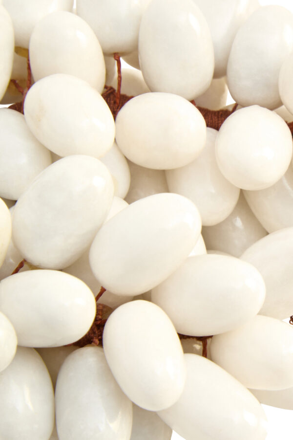 Zoro Large White Marble Decorative 100 Grapes