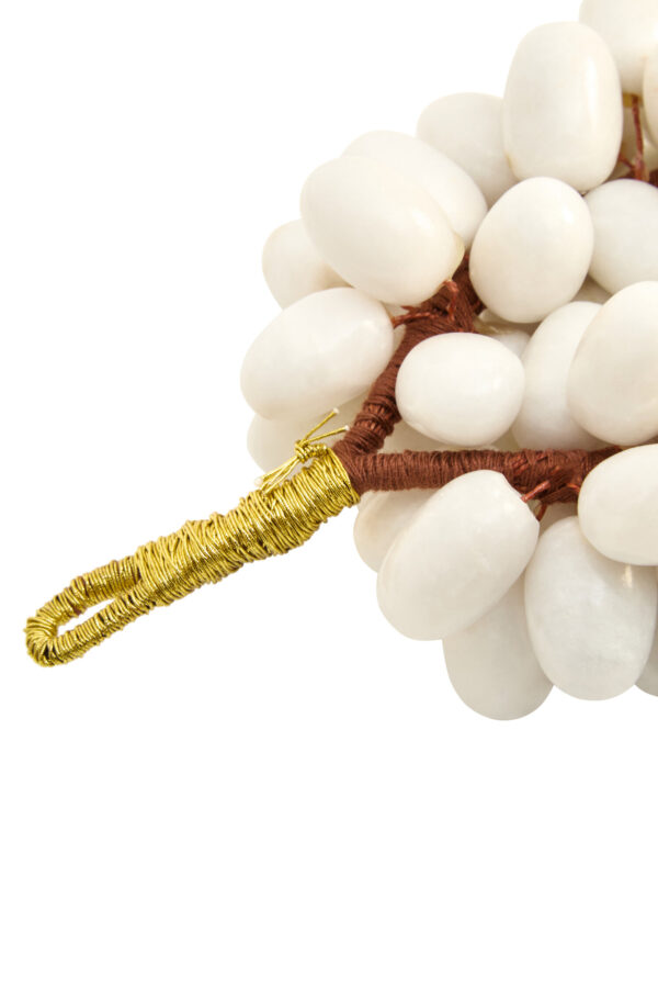 Zoro Large White Marble Decorative 100 Grapes