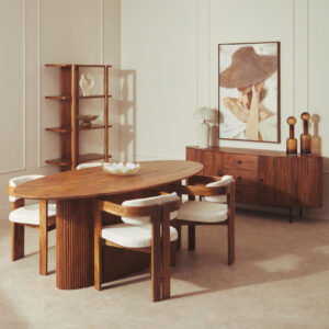 Torello Mango Wood Oval Dining Table