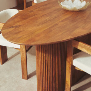 Torello Mango Wood Oval Dining Table