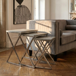 Cardona Nest of Three Shagreen Effect Tables