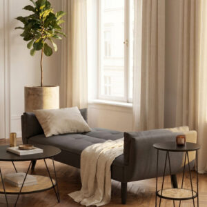 Valerie 3 Seat Dark Grey Sofa Bed