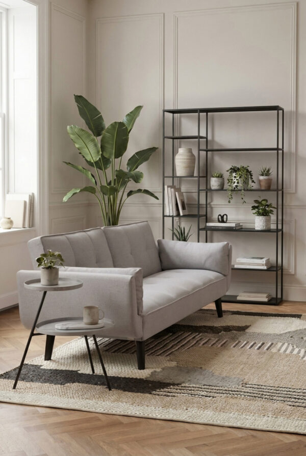 Valerie 3 Seat Light Grey Sofa Bed