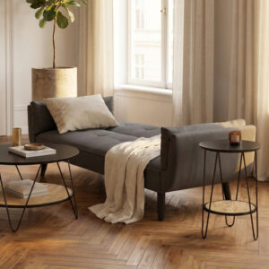 Valerie 3 Seat Dark Grey Sofa Bed