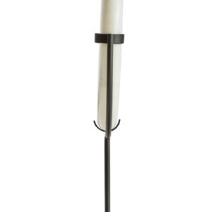Zoro White Marble Ring Sculpture on Metal Stand