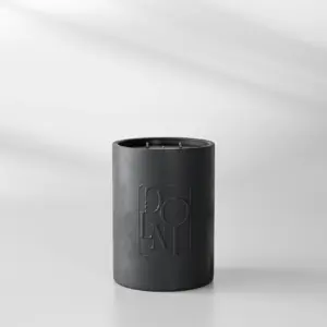 Dolni Large Black Ceramic 600g Tuberose & Sandalwood Candle