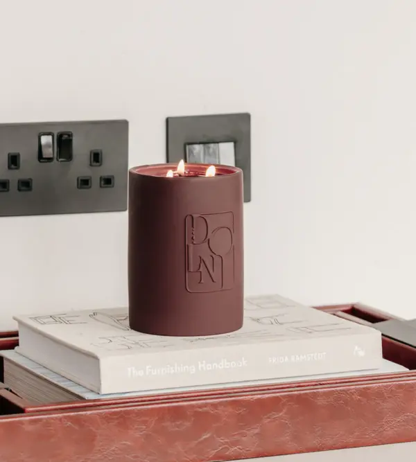 Dolni Large Ceramic 600g Dark Cherry Candle