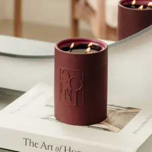 Dolni Large Ceramic 600g Dark Cherry Candle