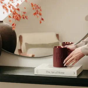 Dolni Large Ceramic 600g Dark Cherry Candle