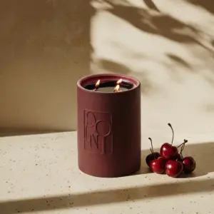 Dolni Large Ceramic 600g Dark Cherry Candle