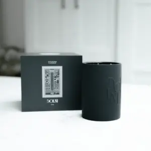Dolni Large Black Ceramic 600g Tuberose & Sandalwood Candle