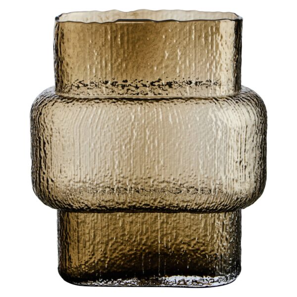 Kalea Large Textured Brown Glass Vase