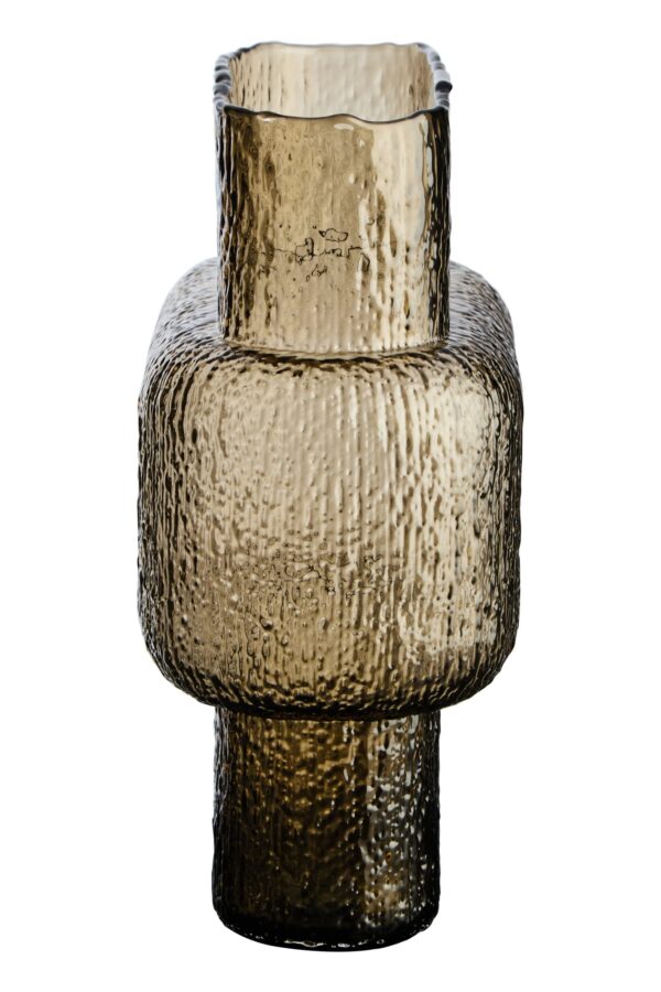 Kalea Large Textured Brown Glass Vase