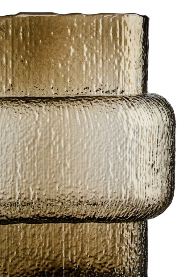 Kalea Large Textured Brown Glass Vase