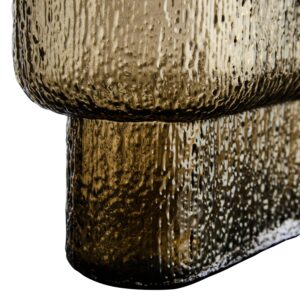 Kalea Large Textured Brown Glass Vase