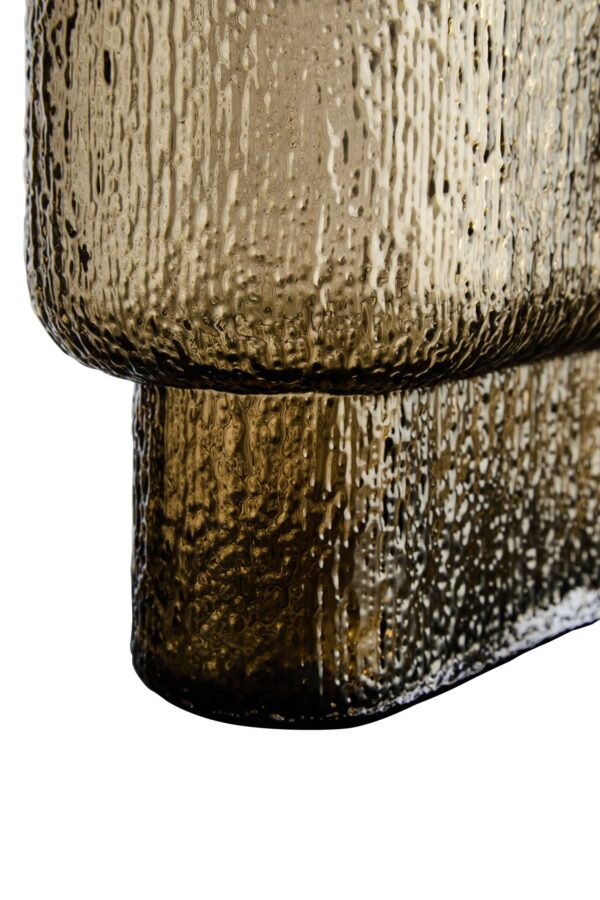 Kalea Large Textured Brown Glass Vase