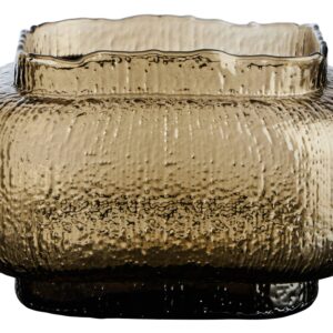Kalea Small Textured Brown Glass Vase