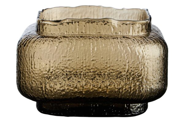Kalea Small Textured Brown Glass Vase