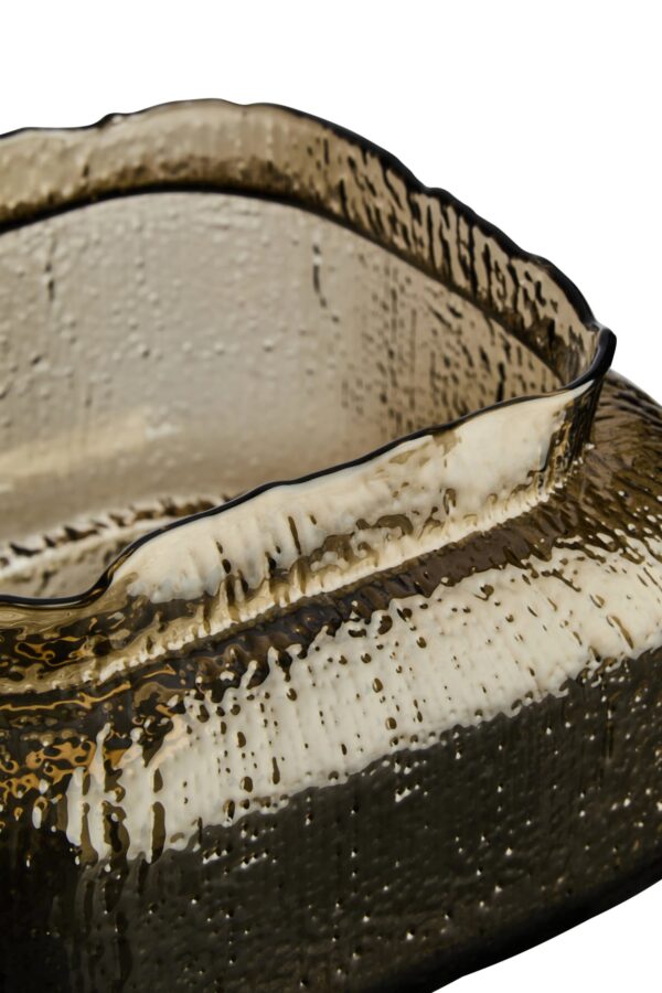 Kalea Small Textured Brown Glass Vase