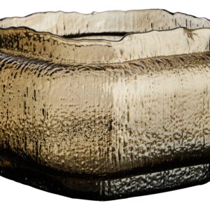 Kalea Small Textured Brown Glass Vase